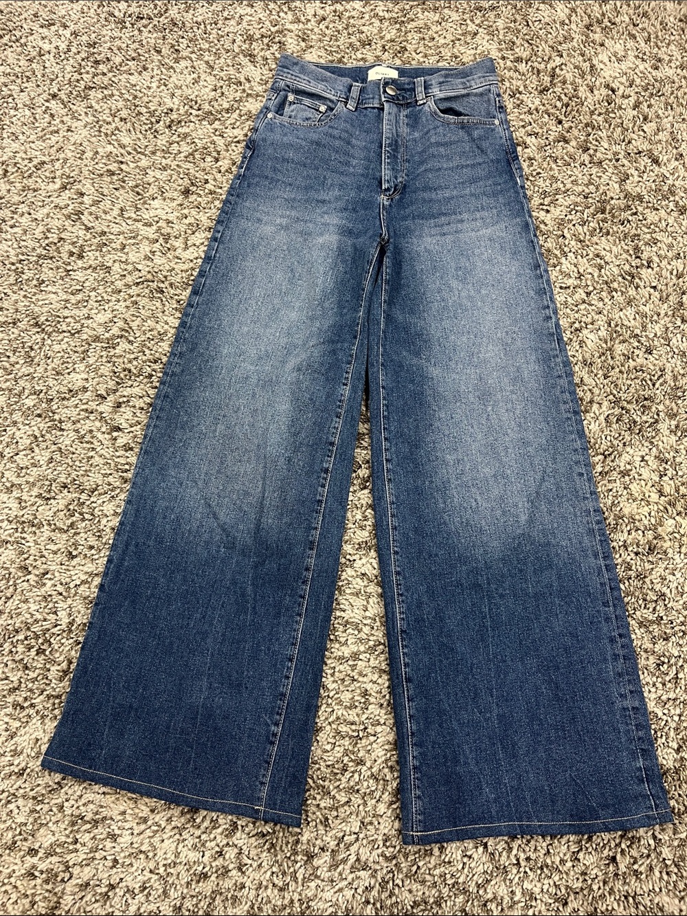 DL1961 Wide Leg High-Rise Women's Jeans - Blue Denim